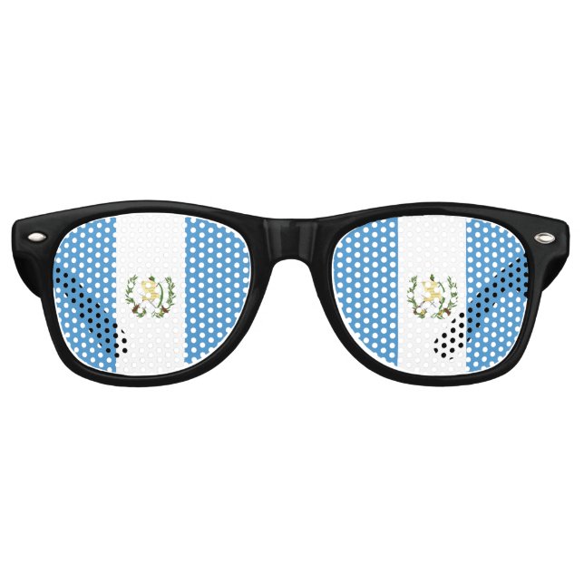 Guatemala flag  retro sunglasses (Front)