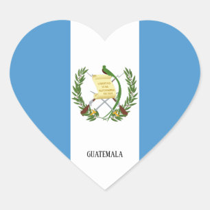 Guatemala Flag Splendid Patriotic Heart Sticker