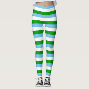Guatemala flag stripes country symbol lines green leggings