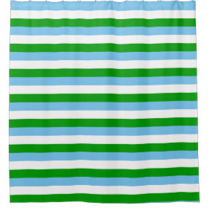 Guatemala flag stripes country symbol lines green shower curtain