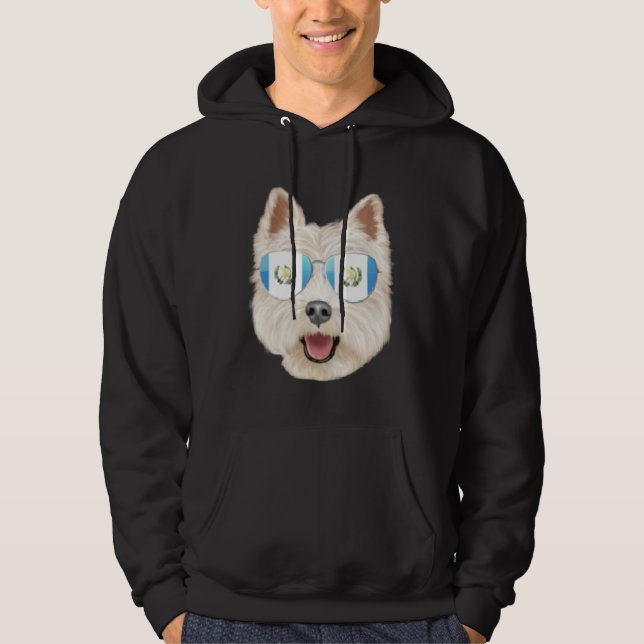 Guatemala Flag West Highland White Terrier Guatema Hoodie (Front)