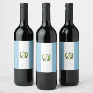 Guatemala flag wine label