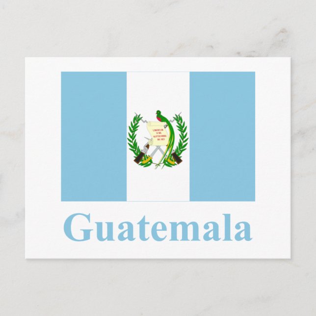 Guatemala Flag with Name Postcard (Front)