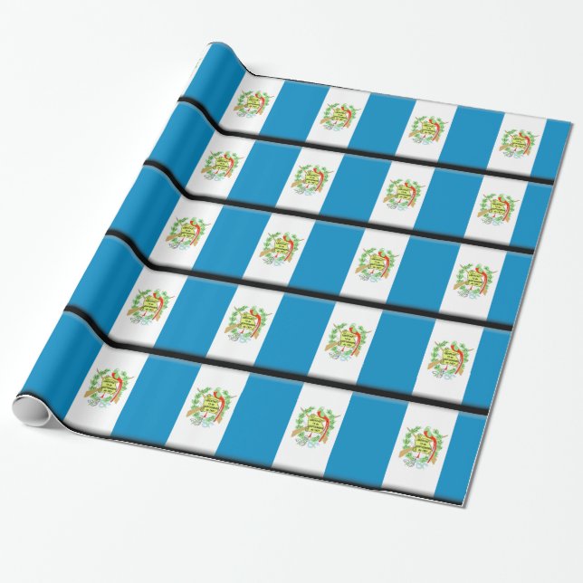 Guatemala Flag Wrapping Paper (Unrolled)