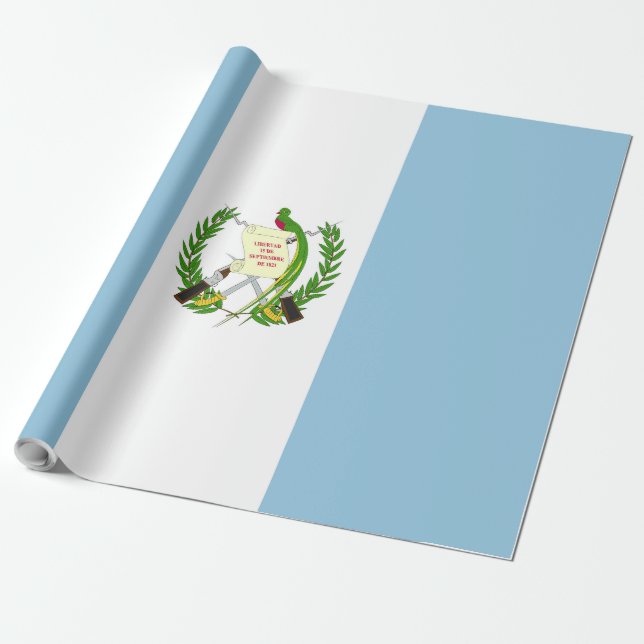 Guatemala flag wrapping paper (Unrolled)
