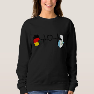 Guatemala Germany Flag Guatemalan German Heartbeat Sweatshirt