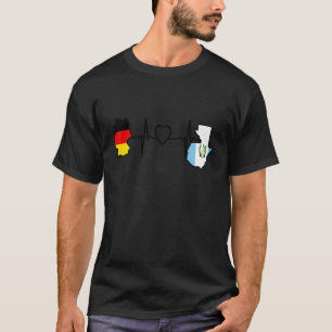 Guatemala Germany Flag Guatemalan German Heartbeat T-Shirt