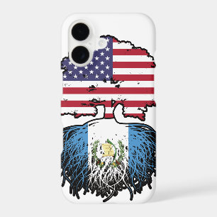 Guatemala Guatemalan American USA Tree Roots Flag