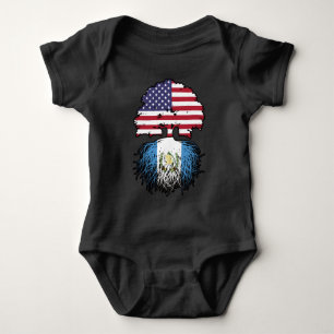 Guatemala Guatemalan American USA Tree Roots Flag Baby Bodysuit