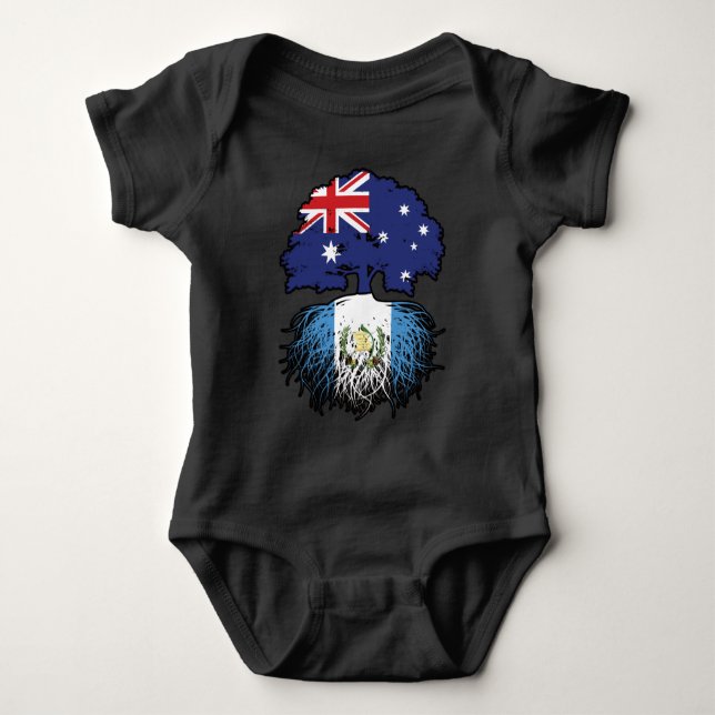 Guatemala Guatemalan Australian Australia Tree Baby Bodysuit (Front)