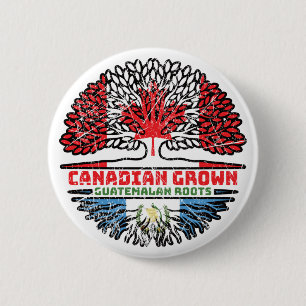 Guatemala Guatemalan Canadian Canada Tree Roots 6 Cm Round Badge