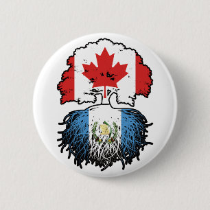 Guatemala Guatemalan Canadian Canada Tree Roots 6 Cm Round Badge