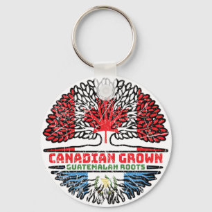 Guatemala Guatemalan Canadian Canada Tree Roots Key Ring