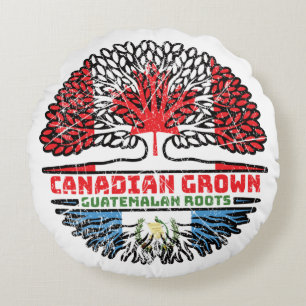 Guatemala Guatemalan Canadian Canada Tree Roots Round Cushion