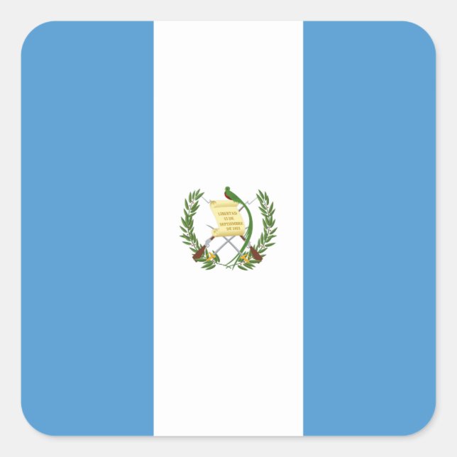 Guatemala (Guatemalan) Flag Square Sticker (Front)