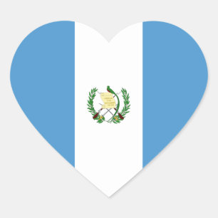 Guatemala/Guatemalan Heart Flag Heart Sticker