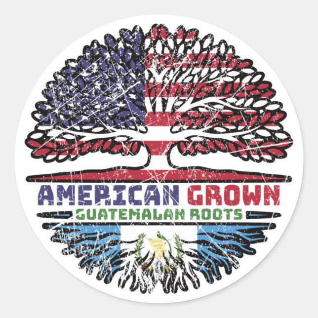 Guatemala Guatemalan US American USA United States Classic Round Sticker (Front)
