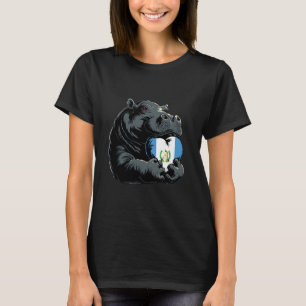 Guatemala Hippo Rhino Heart Guatemalan Flag Guatem T-Shirt