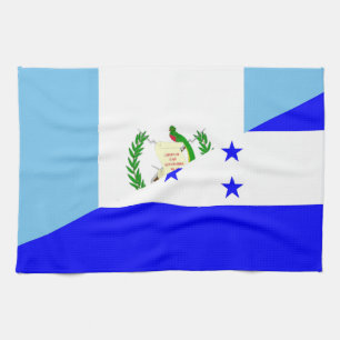 guatemala honduras half flag symbol tea towel