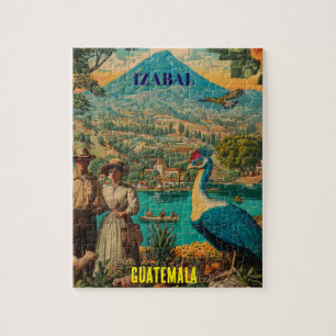 GUATEMALA, IZABAL Retro poster Jigsaw Puzzle