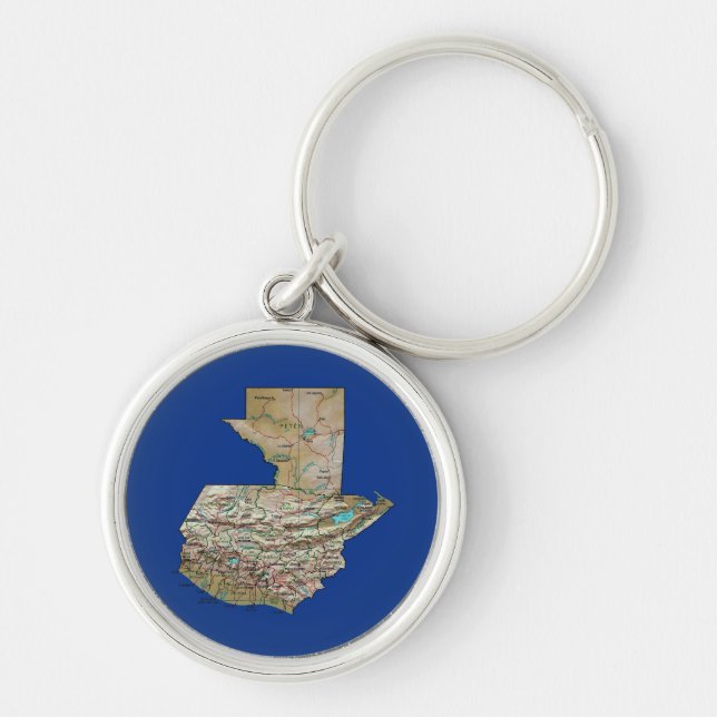 Guatemala Map Keychain (Front)