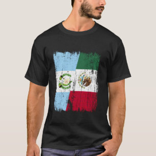 Guatemala Mexico Half Flag Guatemalan Mexican Heri T-Shirt