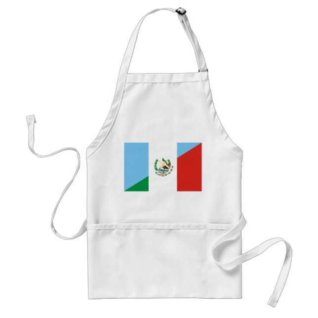 guatemala mexico half flag symbol standard apron (Front)