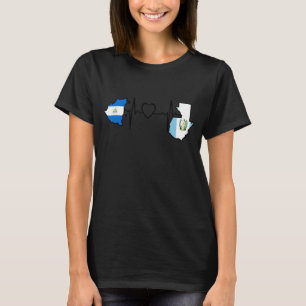 Guatemala Nicaragua Flag Guatemalan French Heartbe T-Shirt