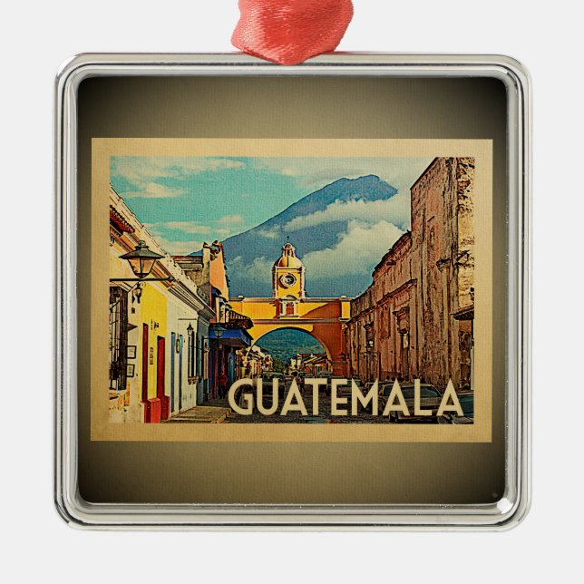 Guatemala Ornament Vintage Travel (Front)
