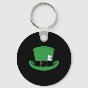 Guatemala Proud Guate Flag St. Patricks Day Leprec Key Ring