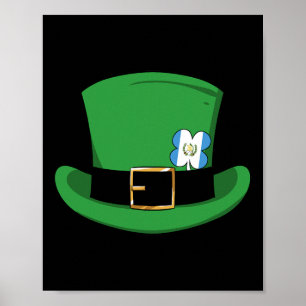 Guatemala Proud Guate Flag St. Patricks Day Leprec Poster