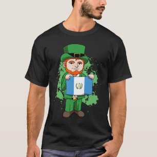 Guatemala Proud Guate Flag St. Patricks Day Leprec T-Shirt