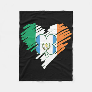 Guatemala Proud Guate Flag St. Patricks Day Shamro Fleece Blanket