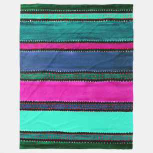 Guatemala Rainbow Fleece Blanket