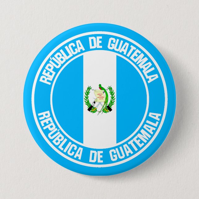 Guatemala Round Emblem 7.5 Cm Round Badge (Front)