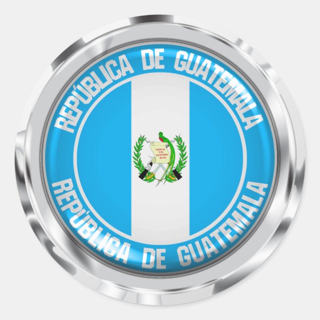 Guatemala Round Emblem Classic Round Sticker (Front)