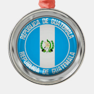 Guatemala Round Emblem Metal Ornament