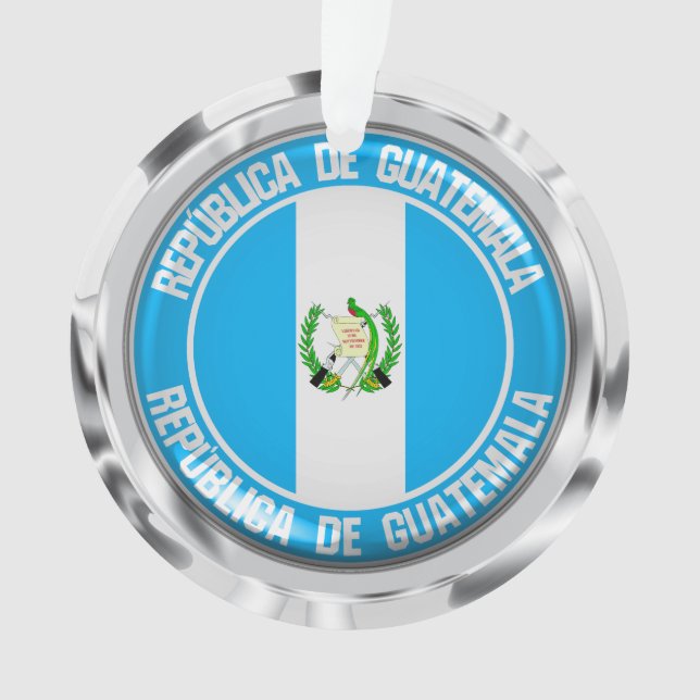 Guatemala Round Emblem Ornament (Front)