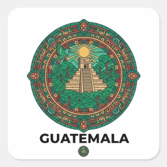 GUATEMALA SQUARE STICKER (Front)