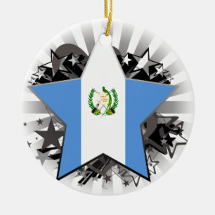 Guatemala Star Ceramic Ornament