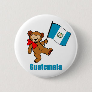 Guatemala Teddy Bear Button