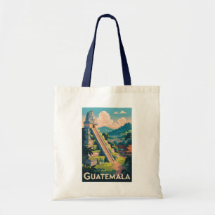 Guatemala Tikal National Park Illustration Travel Tote Bag