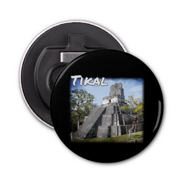 Guatemala Tikal Ruins Temple Bottle Opener (Front)