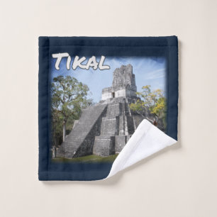 Guatemala Tikal Ruins Temple Wash Cloth