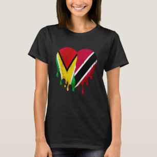 Guatemala Trinidad & Tobago Flag Heart Citizen Pat T-Shirt