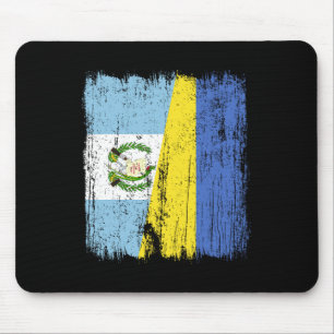Guatemala Ukraine Half Flag Guatemalan Ukrainian H Mouse Pad