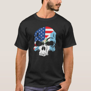 Guatemala USA Calavera Chapin Quetzal Tikal Guate T-Shirt