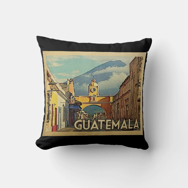 Guatemala Vintage Travel Cushion (Front)