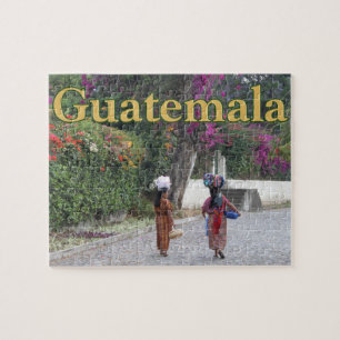 Guatemala Women, Woman, Flowers, Traditional Dress Jigsaw Puzzle