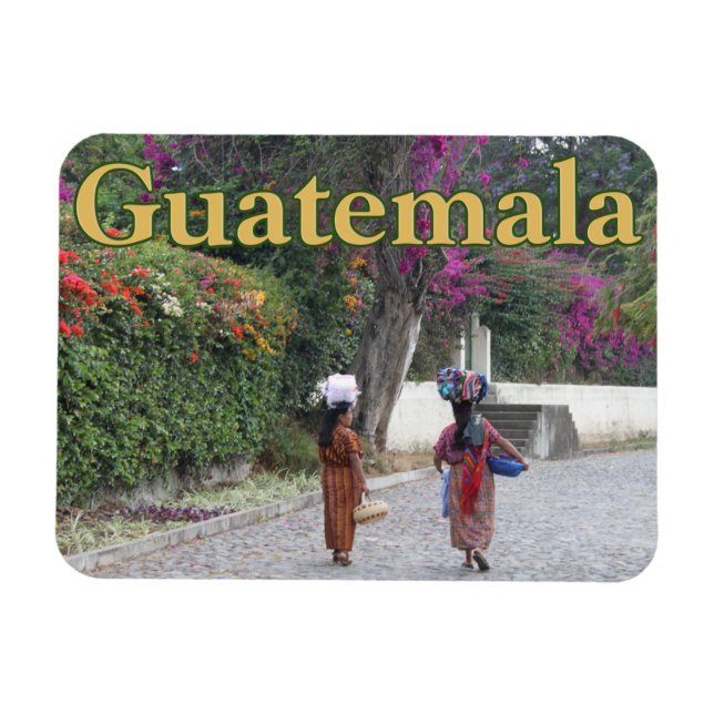Guatemala Women, Woman, Flowers, Traditional Dress Magnet (Horizontal)